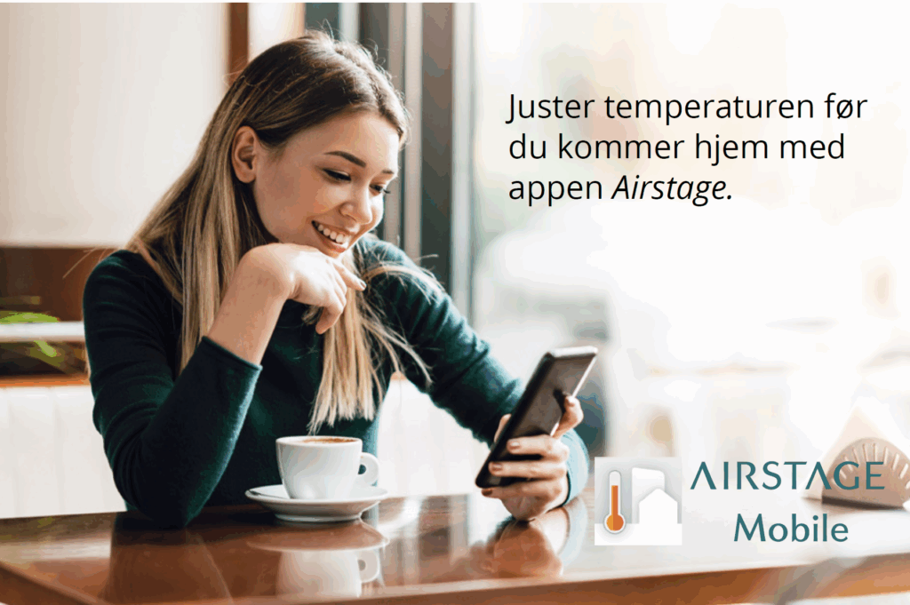 Juster temperaturen på varmepumpen før du kommer hjem med appen Airstage Mobile.
